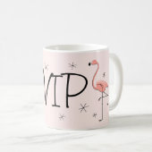 Mug 'VIP' rose flamant (Devant droit)