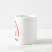 Mug Virginia Nom Vintage Boho Rainbow (Centre)