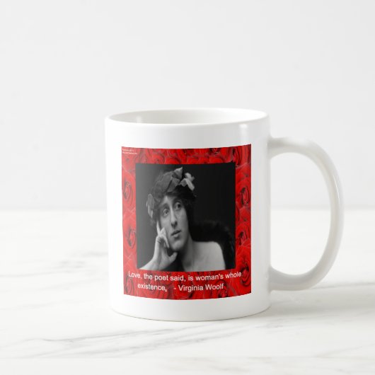 Mug Virginia Woolf & Citation sur l'amour (Droite)
