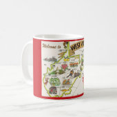 Mug Virginie occidentale illustrée vintage (Devant gauche)