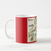 Mug Virginie occidentale illustrée vintage (Gauche)