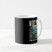 Mug Virginie-Occidentale Retro Bear Mountain Graphic (Devant droit)