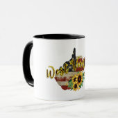 Mug Virginie-Occidentale /Tournesol/Drapeau (Devant gauche)