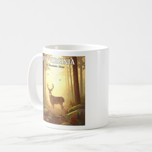 Mug Virginie-Occidentale vintage (Devant gauche)