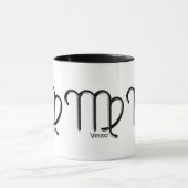 Mug VIRGO, Conception abstraite du signe zodiaque, (Centre)