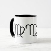 Mug VIRGO, Conception abstraite du signe zodiaque, (Devant gauche)