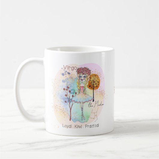 Mug Virgo Le Maiden Zodiac Nom du signe (Gauche)