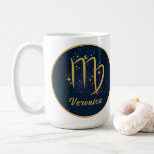 Mug Virgo le symbole zodiaque Maiden or personnalisé