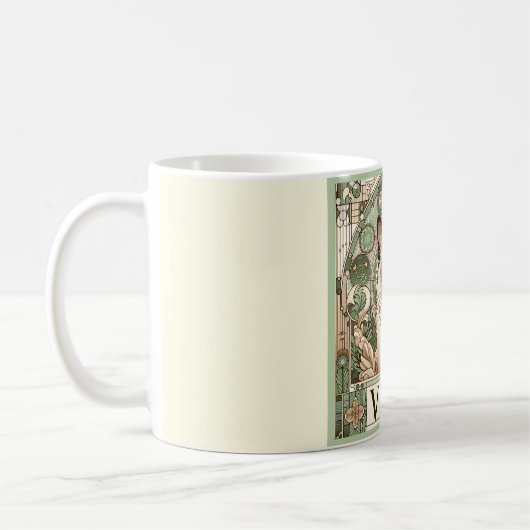 Mug Virgo méticuleux chat Zodiac (Gauche)