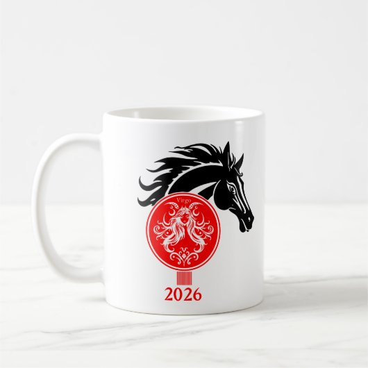 Mug Virgo x Année du Cheval 2026 (Gauche)