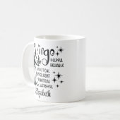 Mug Virgo Zodiac Horoscope Nom personnalisé (Devant gauche)