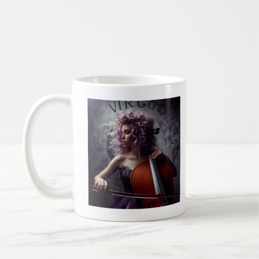 Mug Virgo Zodiac Musicien Cello (Gauche)