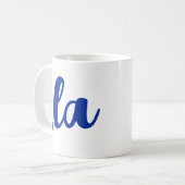 Mug virgule de la Kamala prononcer le texte bleu (Devant gauche)