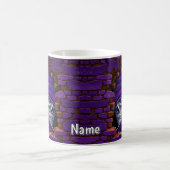 Mug Visage 3D Imprimé Mur Breakout effrayant Squelette (Centre)