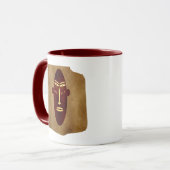 Mug Visage abstrait aborigène authentique (Devant gauche)