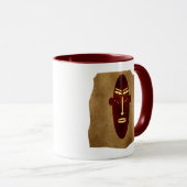 Mug Visage abstrait aborigène authentique (Devant droit)