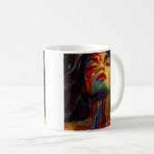 Mug Visage Abstrait coloré (Devant droit)