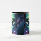 Mug Visage Alien avec des planètes Réflexions dans les (Centre)
