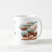 Mug Visage Alien dans l'art spatial abstrait (Devant droit)