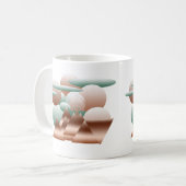 Mug Visage Alien dans l'art spatial abstrait (Devant gauche)