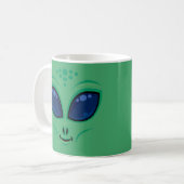 Mug Visage Alien de dessin convivial (Devant gauche)
