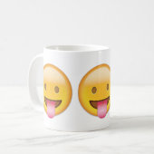 Mug Visage avec coincée la langue Emoji (Devant gauche)