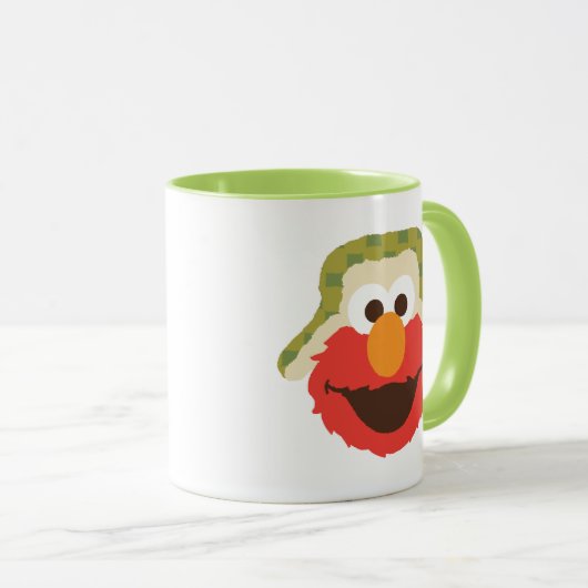 Mug Visage boisée d'Elmo (Devant droit)