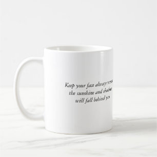 Mug "Visage citation inspirée de Whitman à soleil"