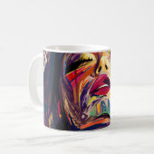 Mug Visage coloré Abstrait (Devant gauche)