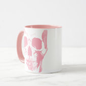 Mug Visage crâne rose (Devant gauche)