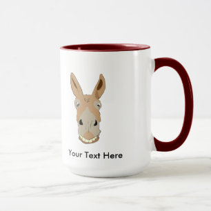 Mug Visage d'âne de matin avec le sourire