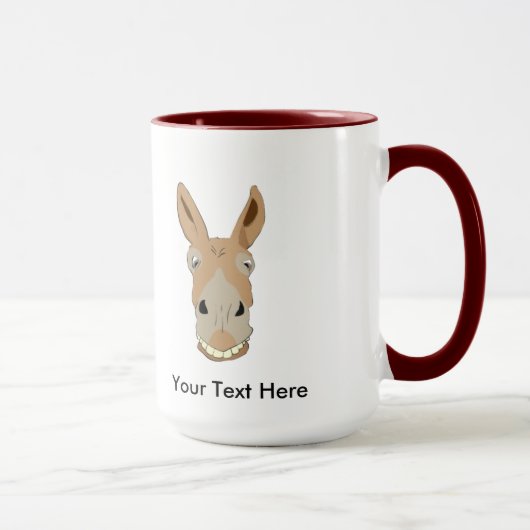 Mug Visage d'âne de matin avec le sourire (Droite)