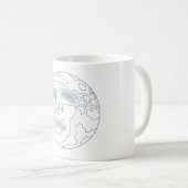 Mug visage dans la lune (Devant droit)
