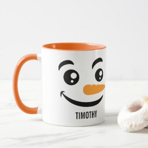 Mug Visage de bonhomme de neige souriant