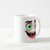 Mug Visage De Cartoonage Vibrant Avec Fonctionnalités  (Devant droit)