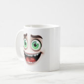 Mug Visage De Cartoonage Vibrant Avec Fonctionnalités  (Devant gauche)