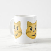 Mug Visage de chat avec le sourire tordu Emoji (Devant gauche)