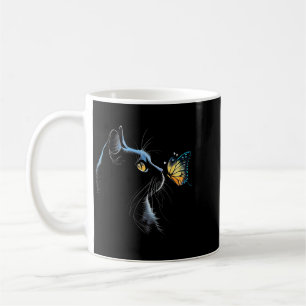Mug Visage de chat - Avec papillon