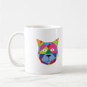 Mug Visage de chat coloré (Gauche)
