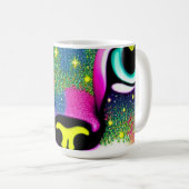 Mug Visage de Chat en Gros Plan Pop Art (Devant droit)