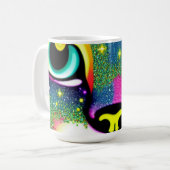 Mug Visage de Chat en Gros Plan Pop Art (Devant gauche)