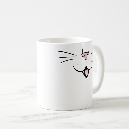 Mug Visage de chat - gaucher (Devant droit)