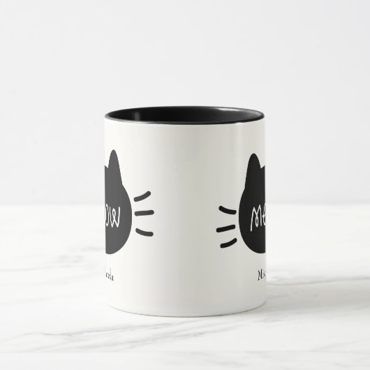 Mug Visage de chat mignon Meow (Centre)