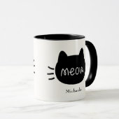 Mug Visage de chat mignon Meow (Devant droit)