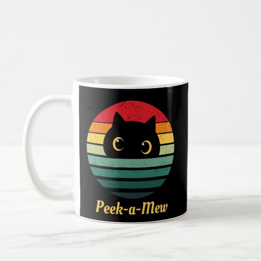 Mug Visage de Chat Mignon Peek a Mew (Gauche)