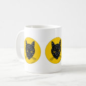 Mug Visage de chat noir (Devant gauche)