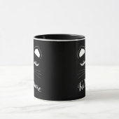 Mug Visage de chat noir et blanc (Centre)