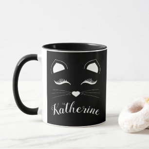 Mug Visage de chat noir et blanc
