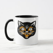 Mug Visage de chat vintage Halloween (Gauche)