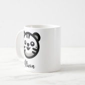 Mug Visage de chaton rond moderne mignon (Devant gauche)